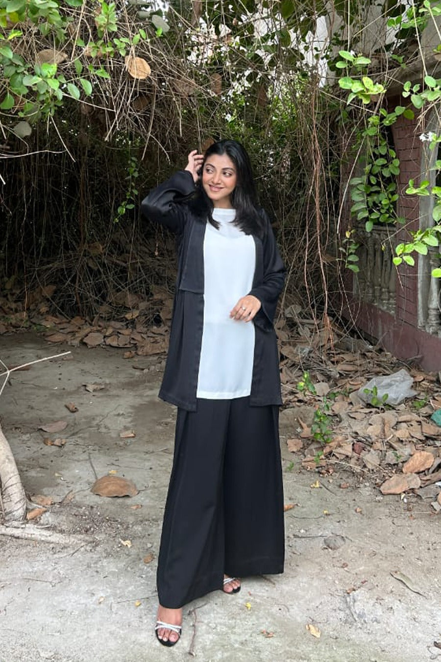 Casual black & white co-ord set
