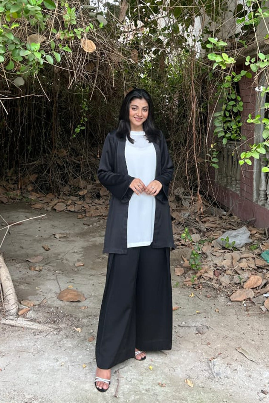 Casual black & white co-ord set
