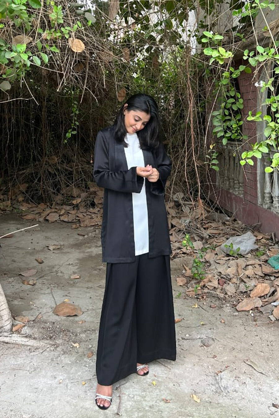 Casual black & white co-ord set
