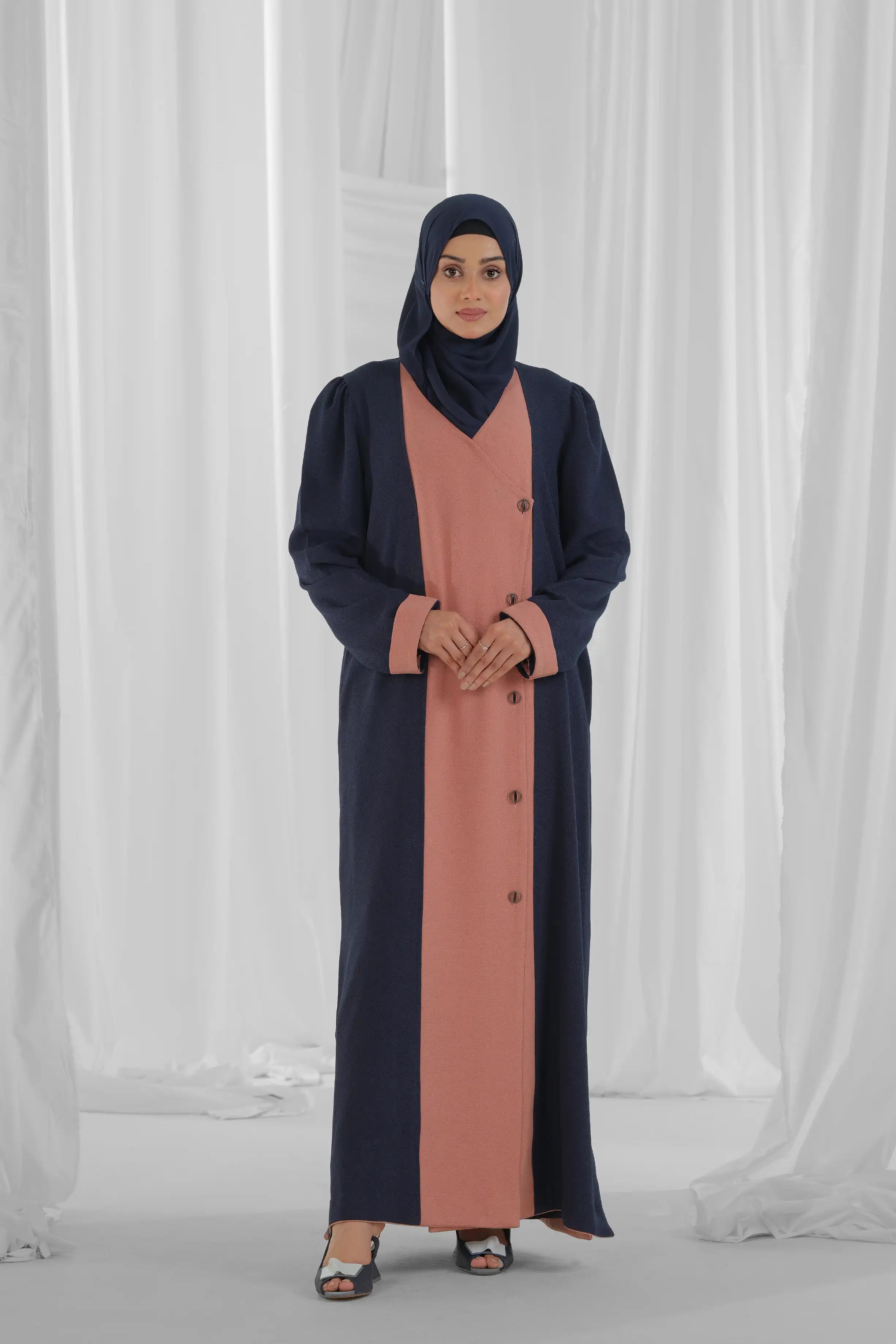 creamy-peach-and-navy-blue-dual tone
