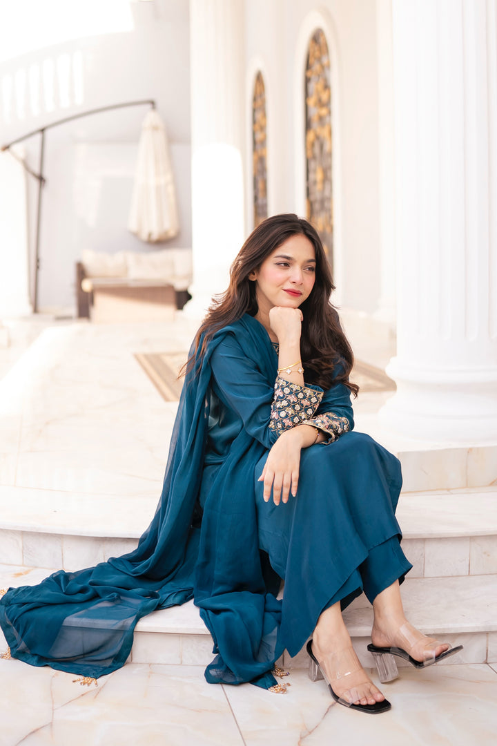 Emerald Grace - Teal Blue Suit