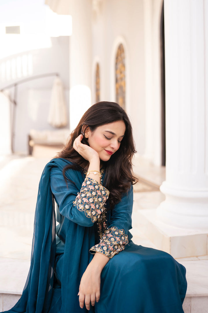 Emerald Grace - Teal Blue Suit