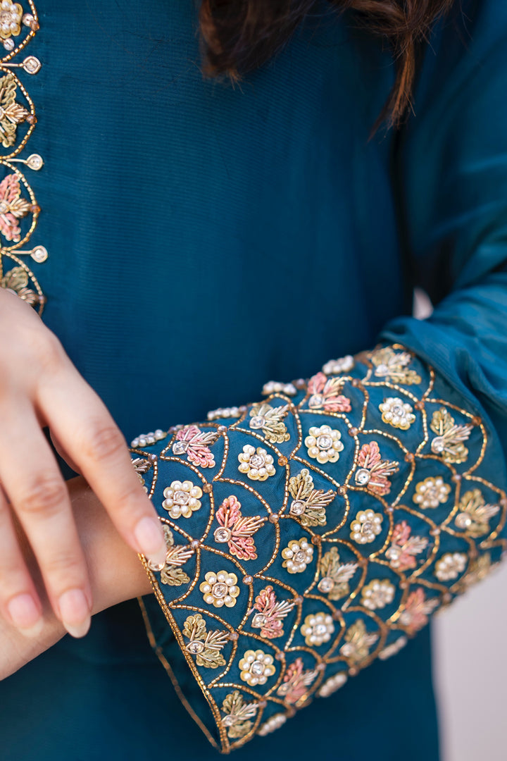 Emerald Grace - Teal Blue Suit