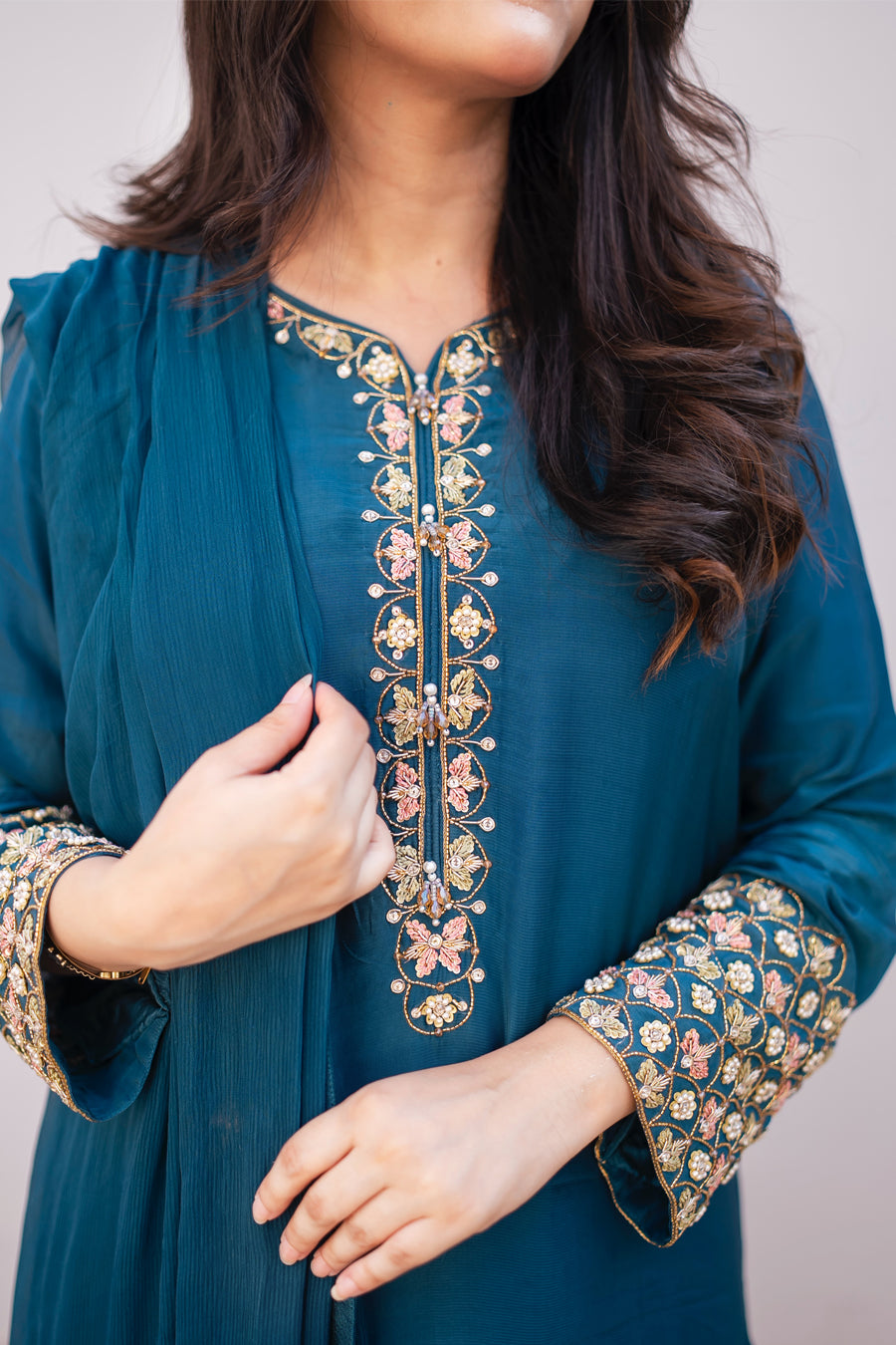 Emerald Grace - Teal Blue Suit