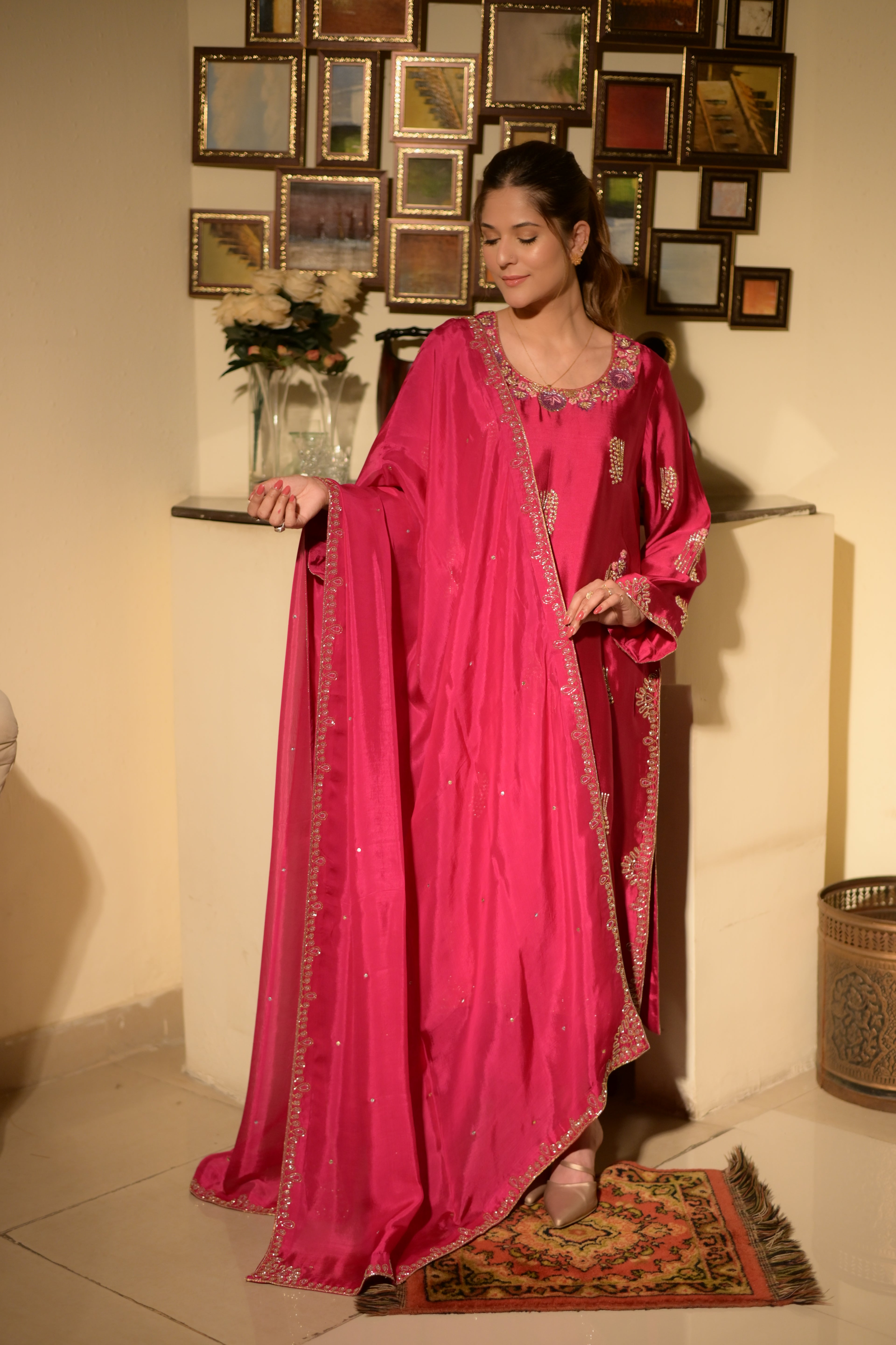 Ruby Radiance Silk Ensembl