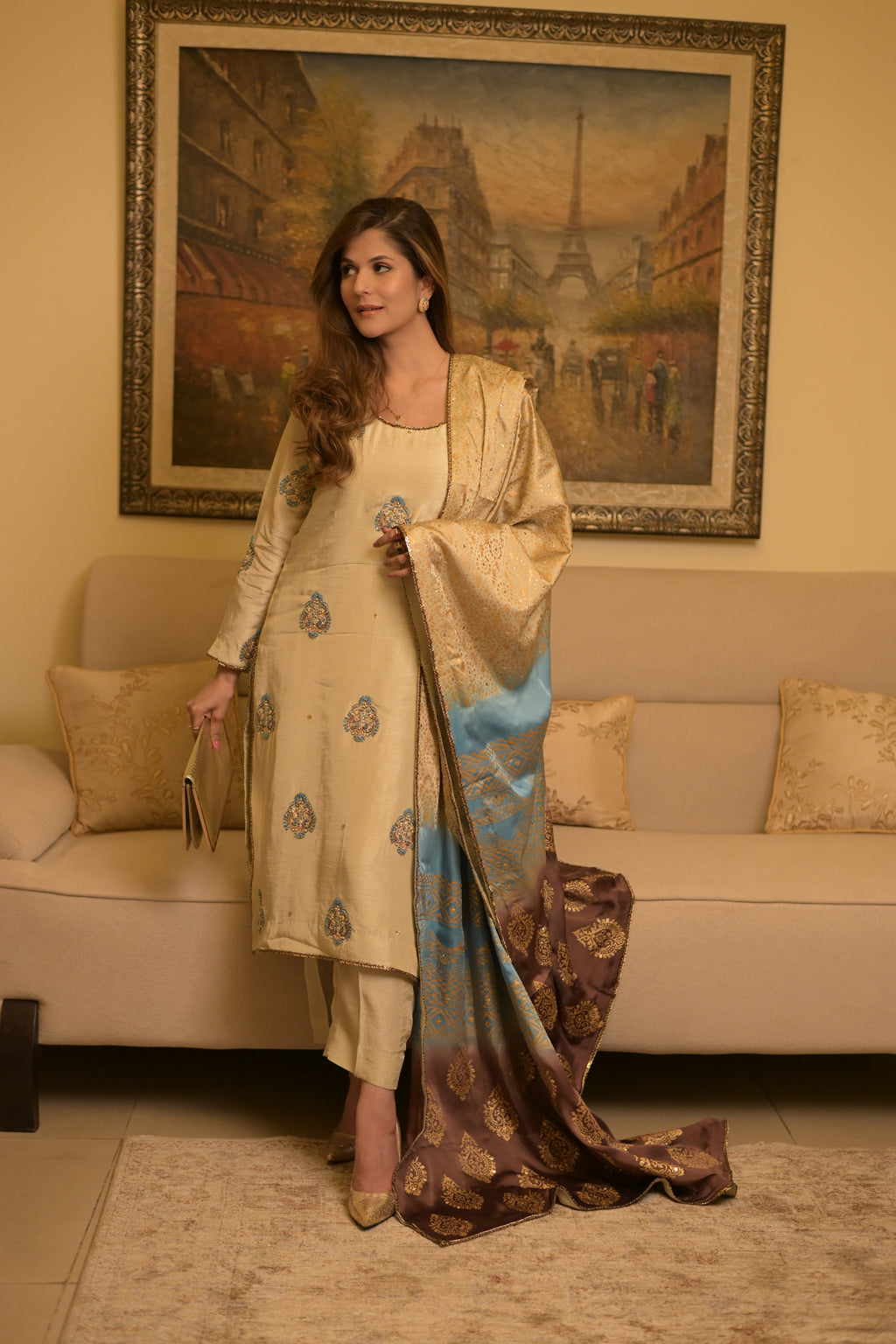 Golden Glow – Luxury 3 Piece Ensemble