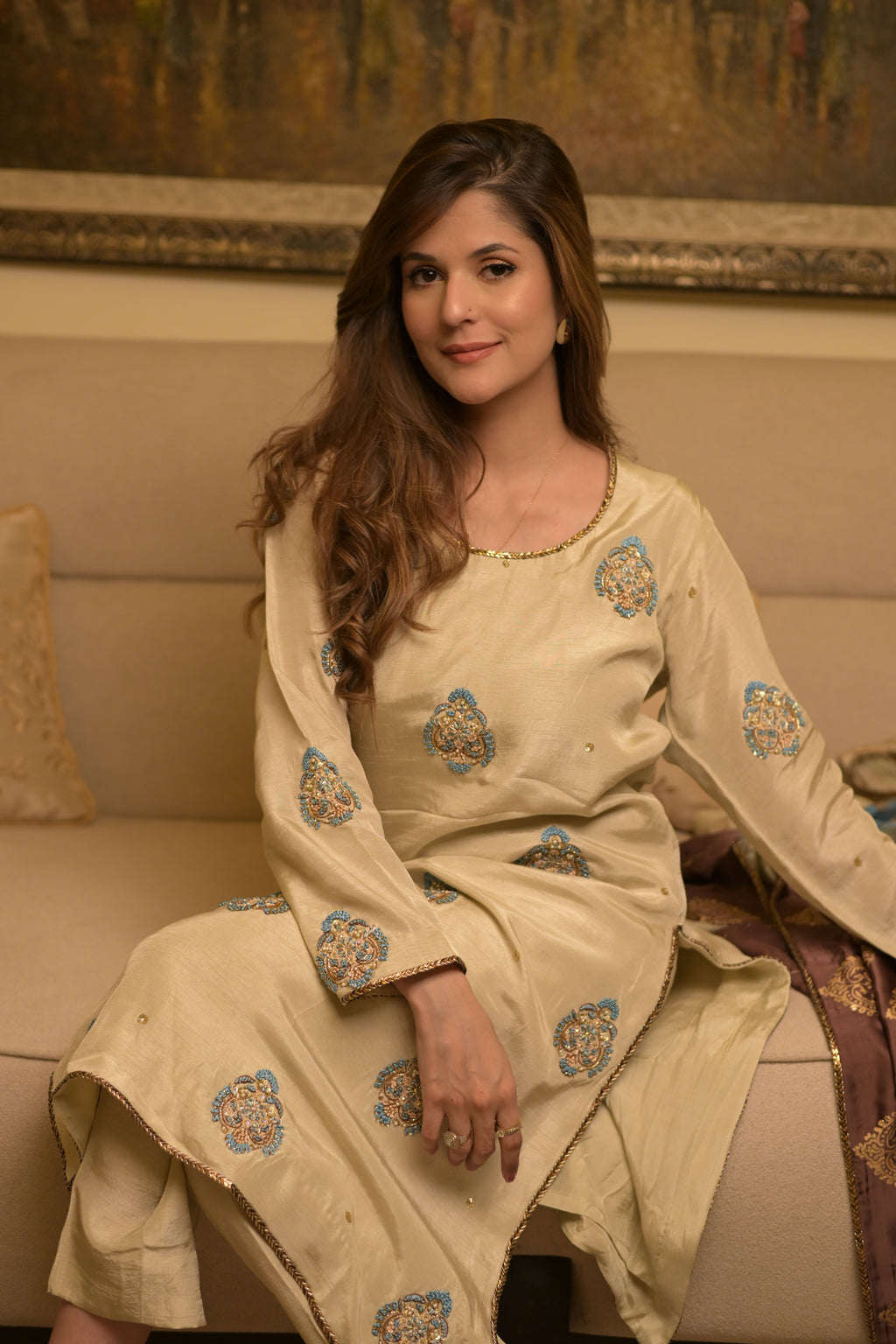 Golden Glow – Luxury 3 Piece Ensemble