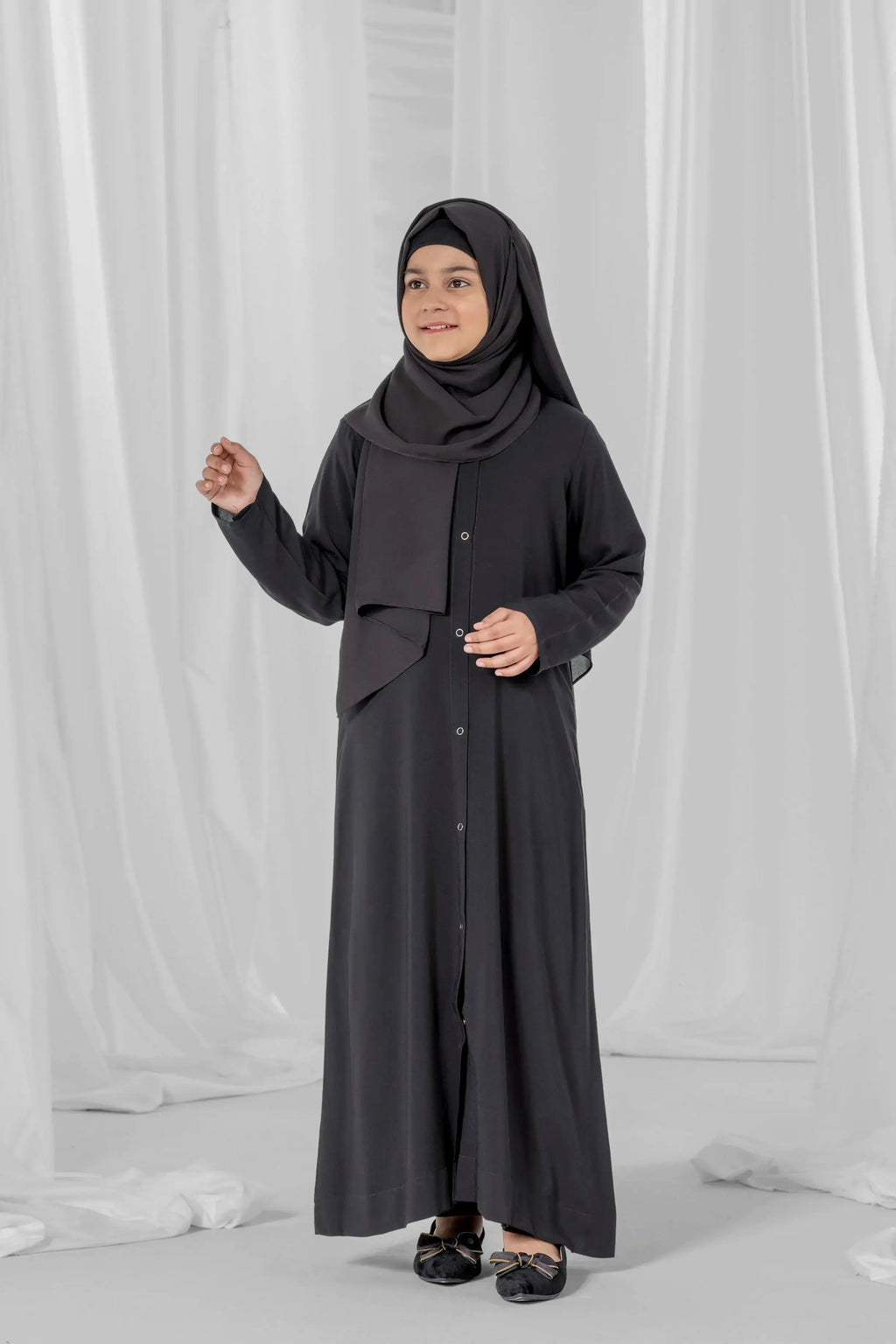 Kids Black Abaya