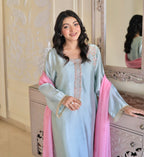 Kinza – Embroidered Pastel Luxe Suit