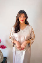 Airah Elegant Metallic Kaftan