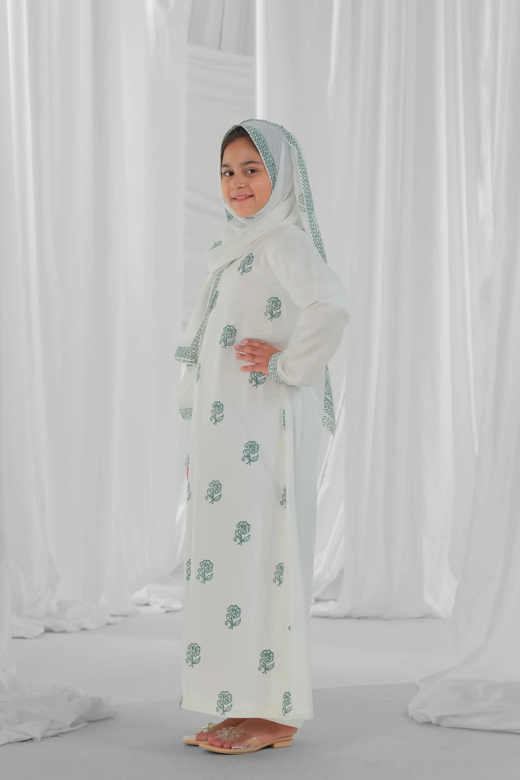 mint-green-and-white-block-print-kid-abaya-style-6