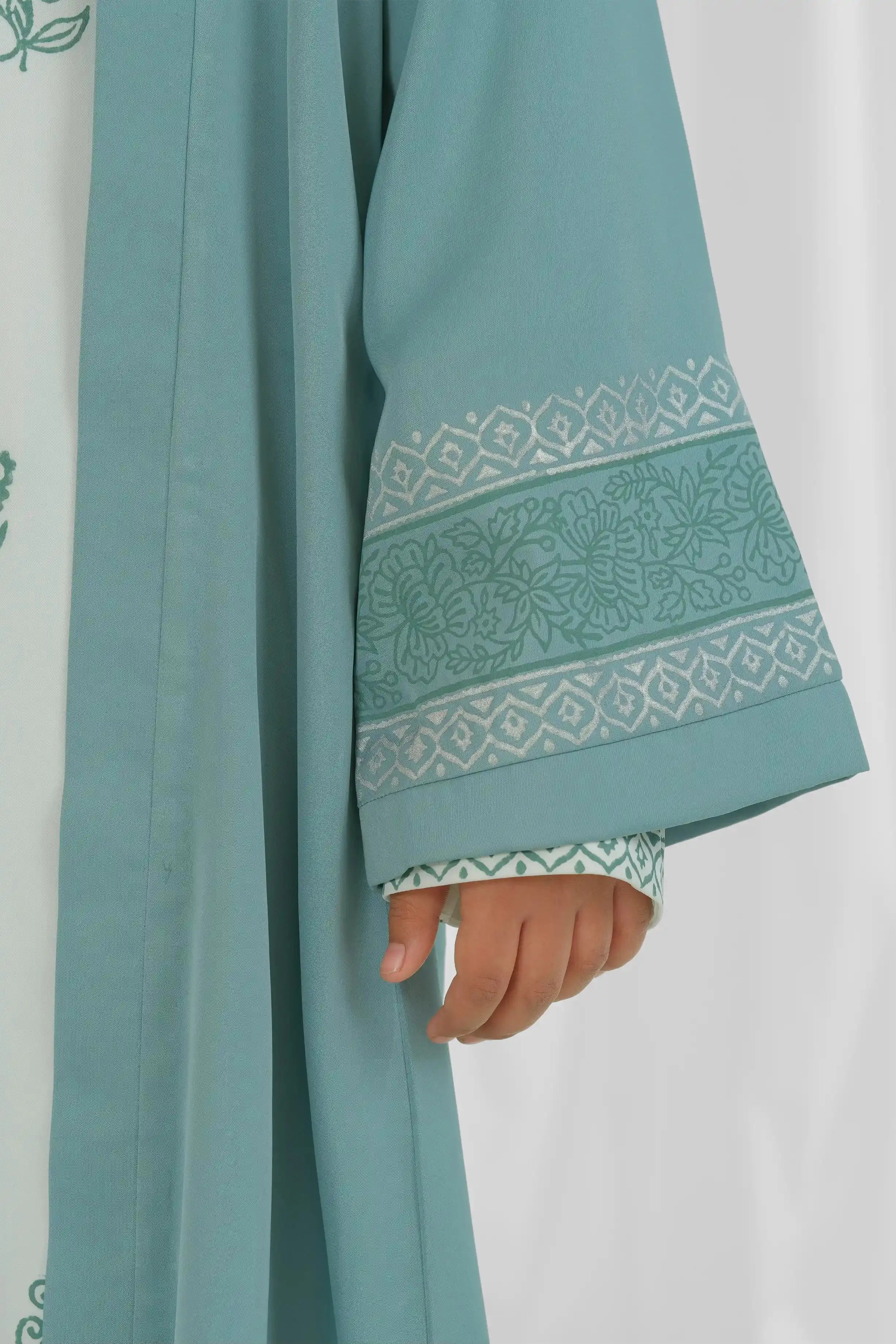 mint-green-and-white-block-print-kid-abaya-style-7