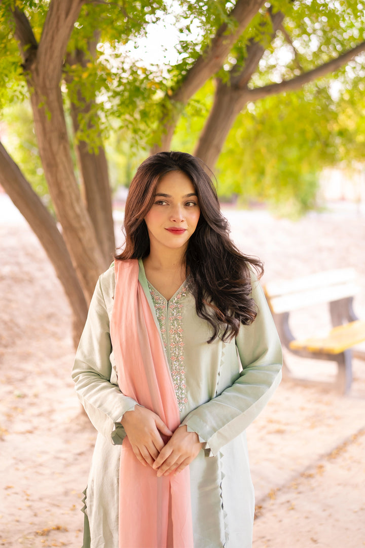 Pastel Serenity - Mint & Pink Suit