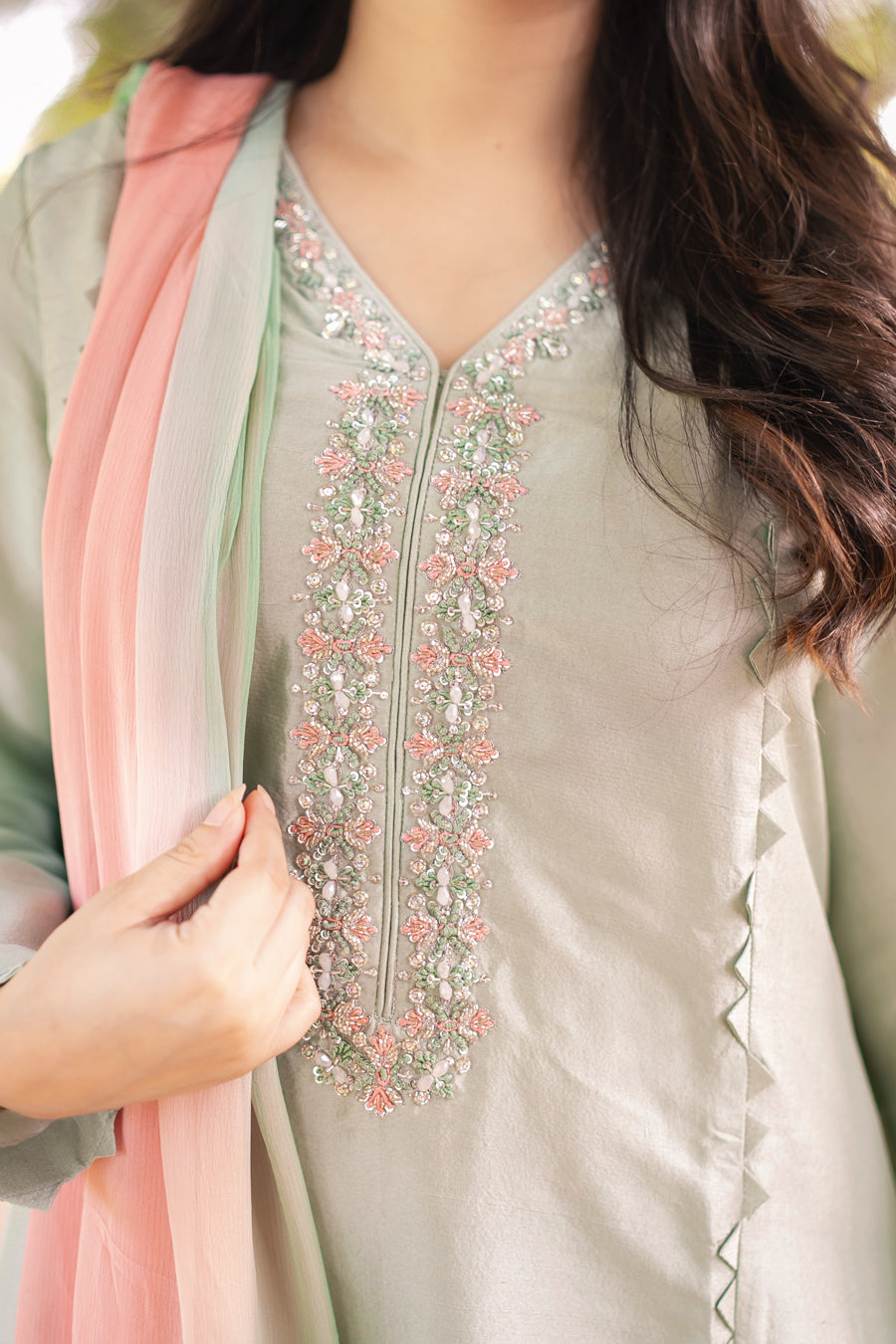 Pastel Serenity - Mint & Pink Suit