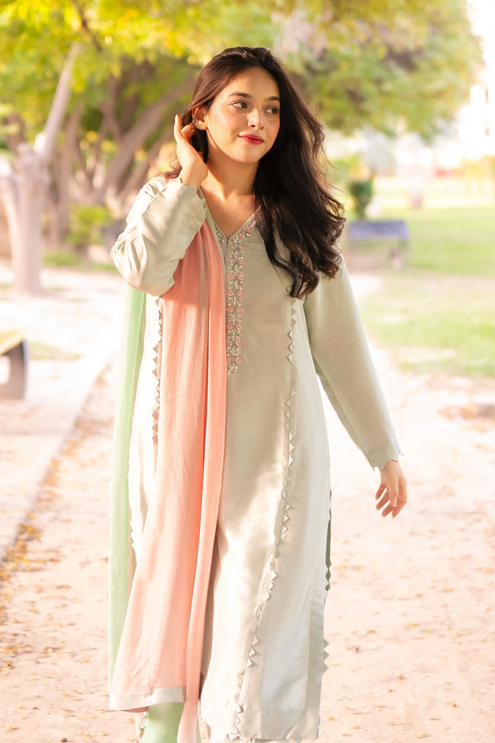 Pastel Serenity - Mint & Pink Suit
