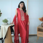 Laalima — Hand-Embroidered Korean Silk Ensemble
