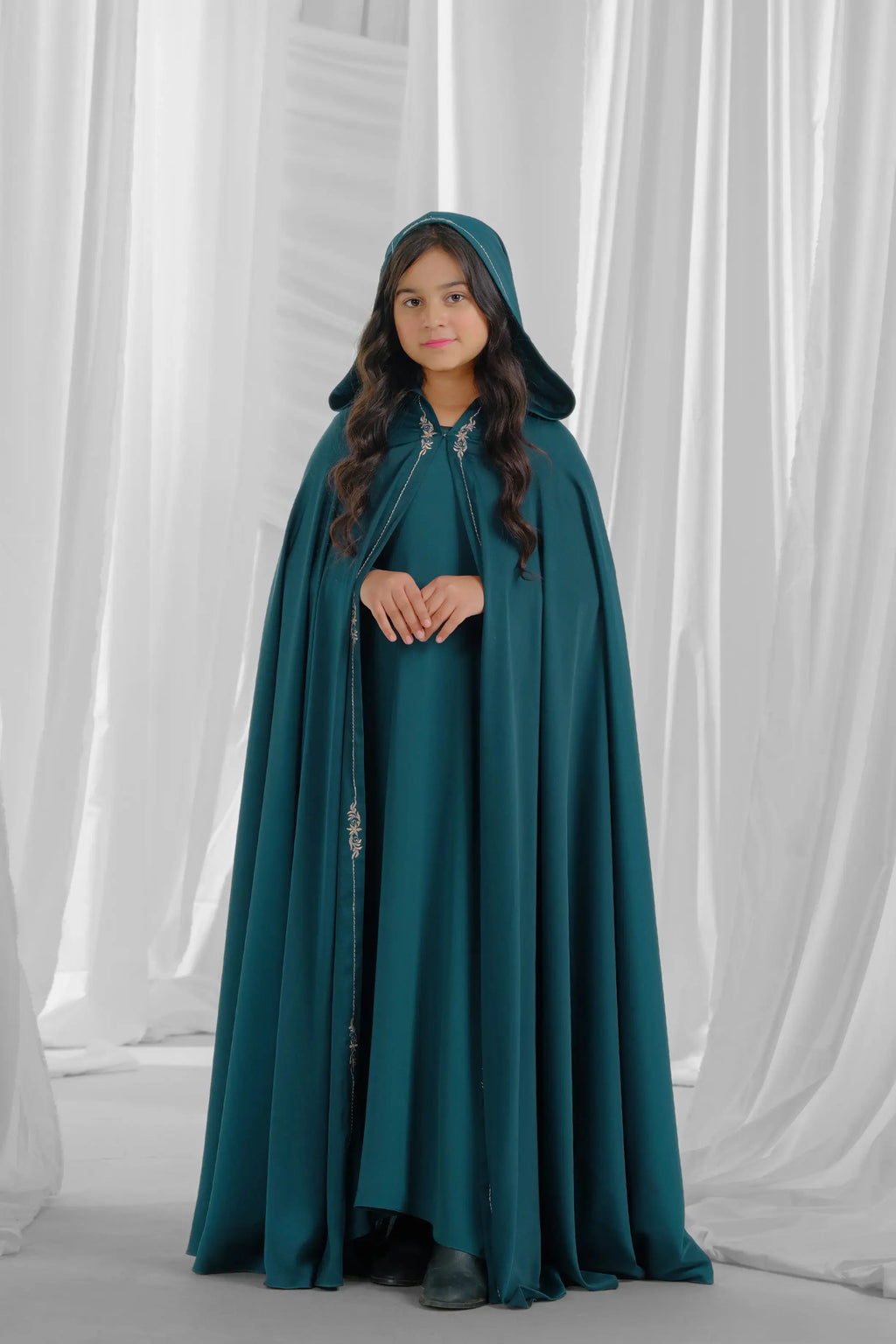 Teal Cloak Kids Abaya