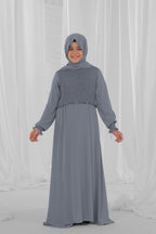 dark grey kid abayas