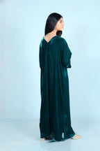 Emerald Empress velvet dress kaftan