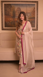Ivory Bloom – Premium Embroidered 3 Piece Suit