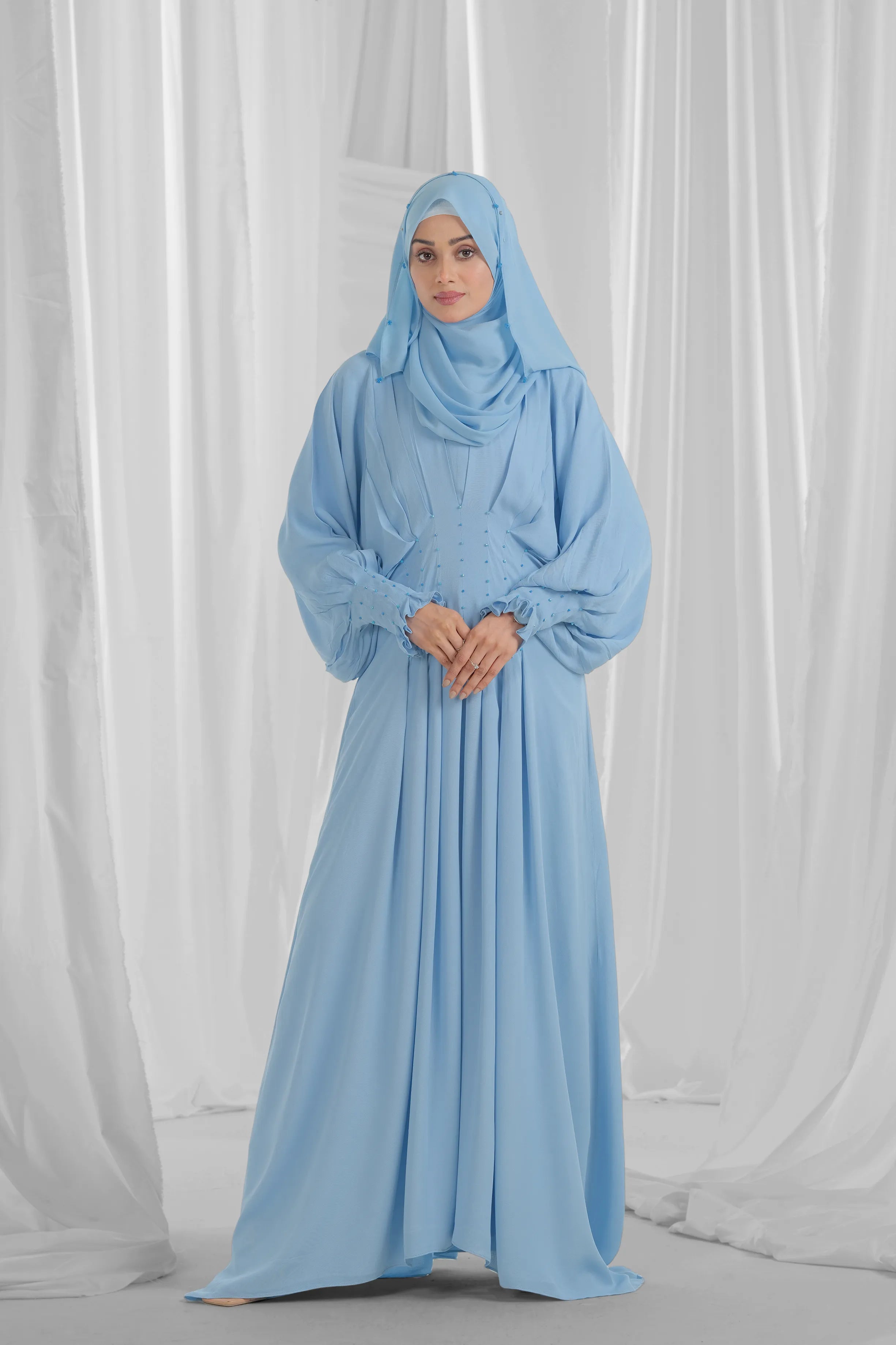 ice blue abaya