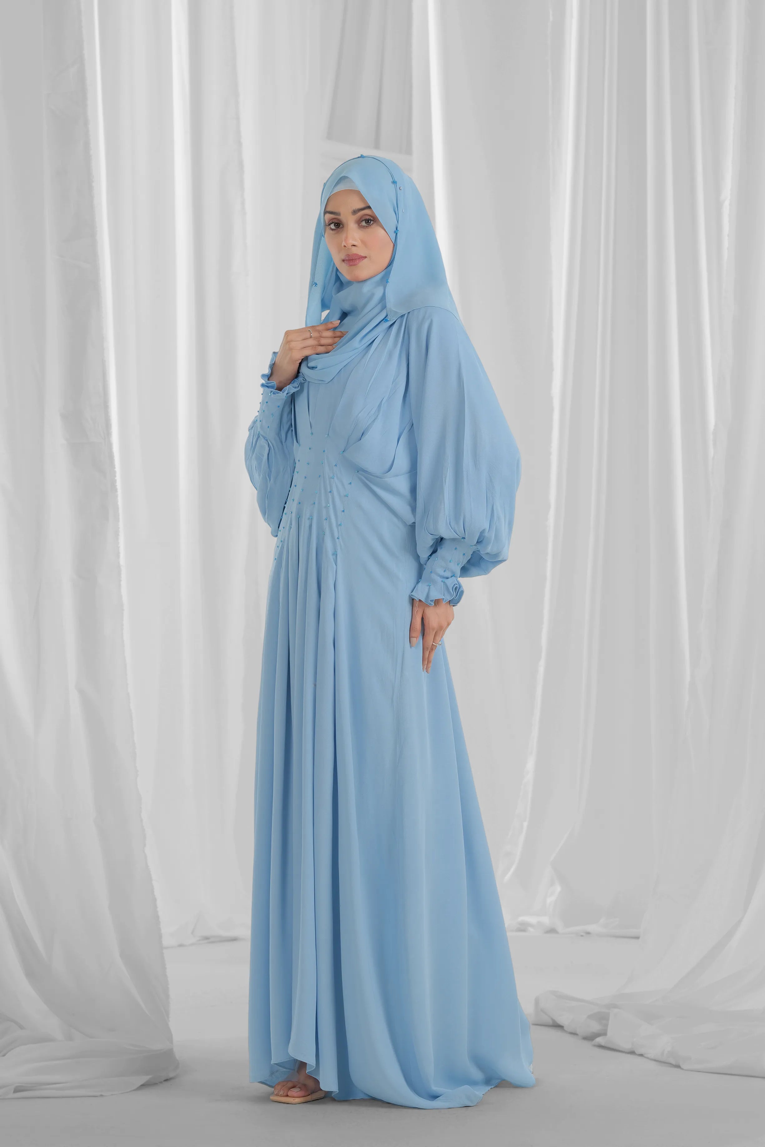 ice blue abaya 2