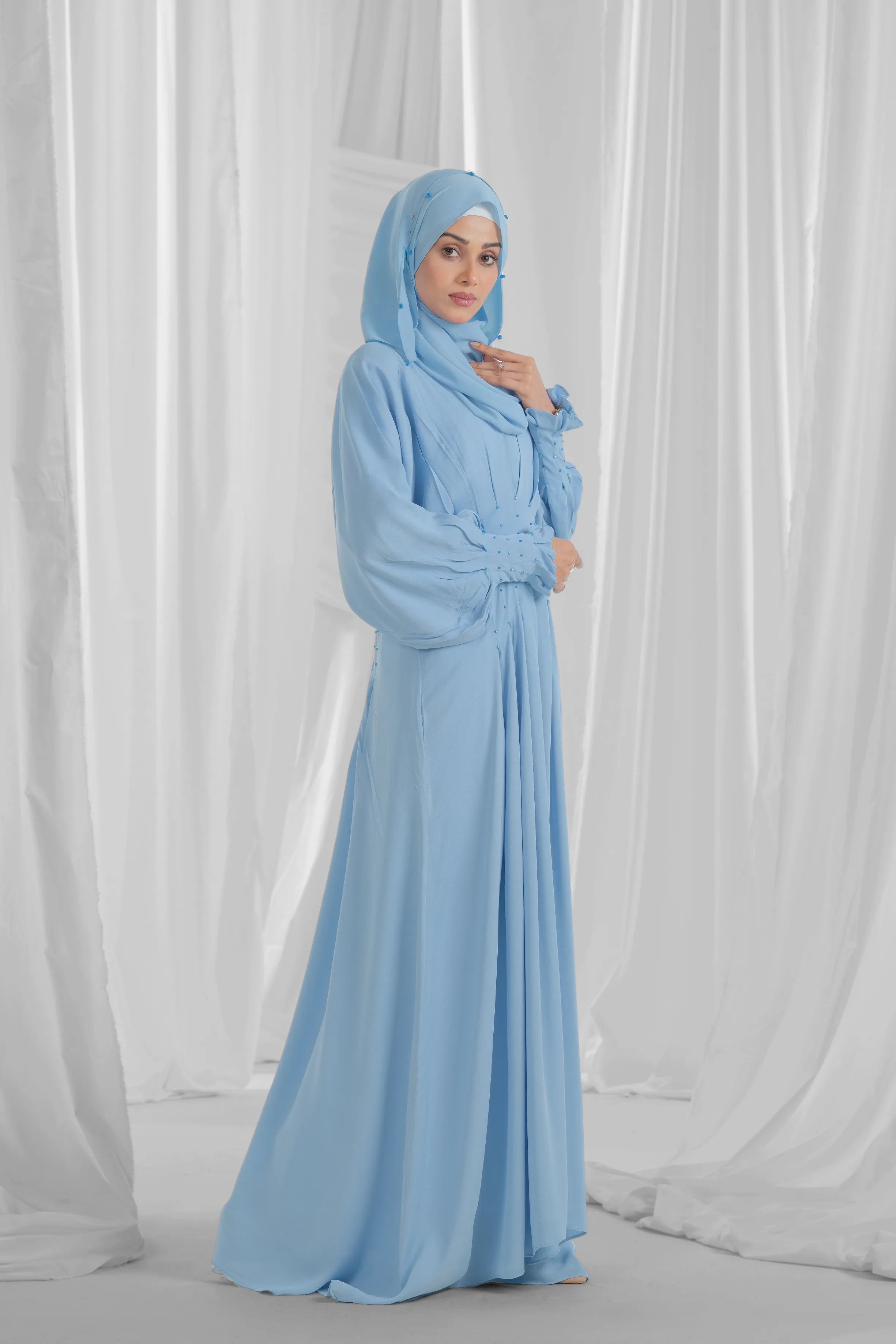 ice blue abaya 5