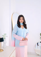 Rosé Skies – Ombre Pastel 3-Piece Suit