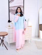 Rosé Skies – Ombre Pastel 3-Piece Suit