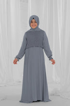 light grey kid abaya-5