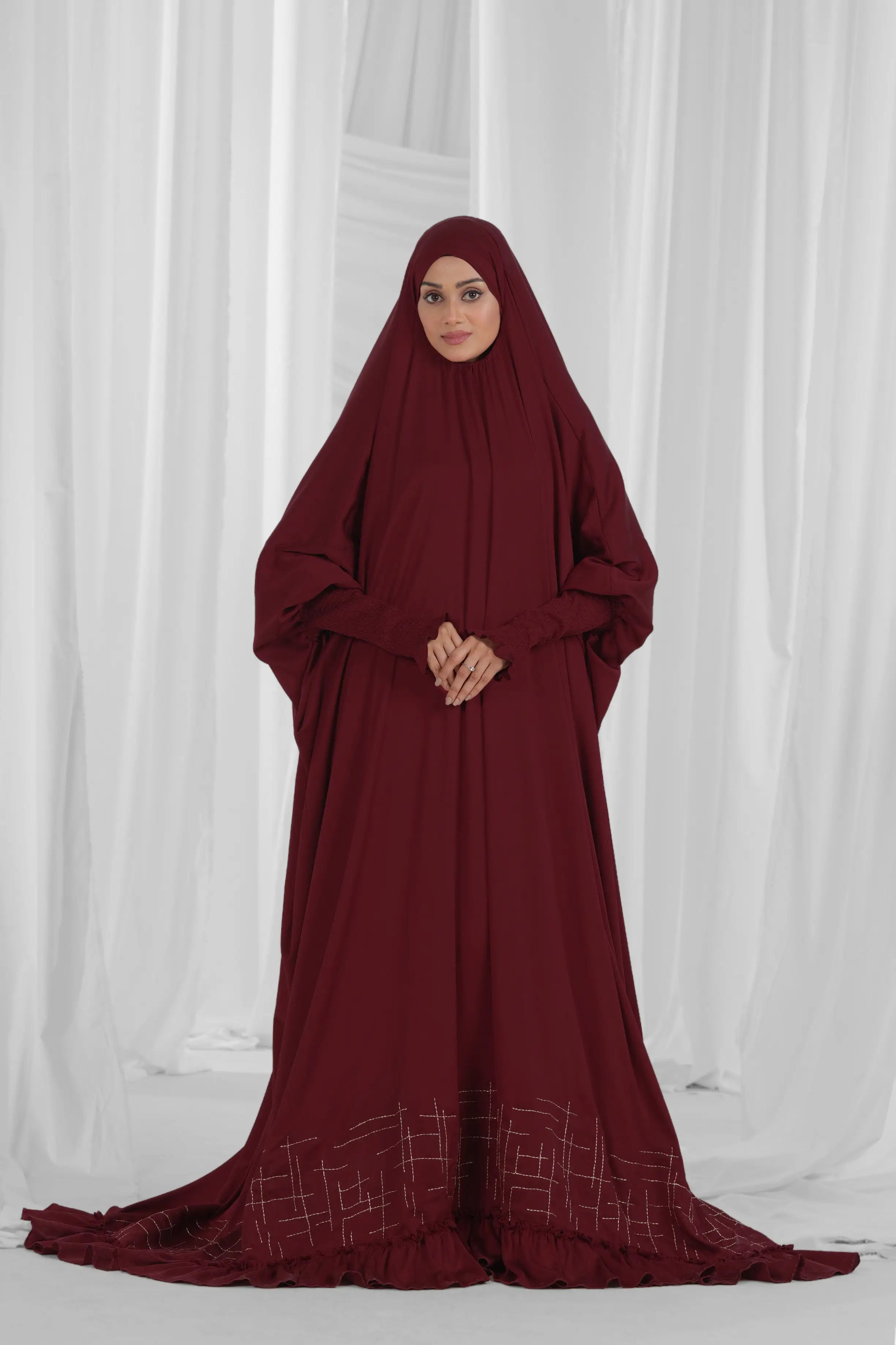 maroon-butter-silk-jilbab
