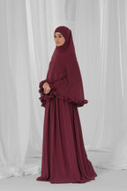 maroon two-piece prayer wear-4