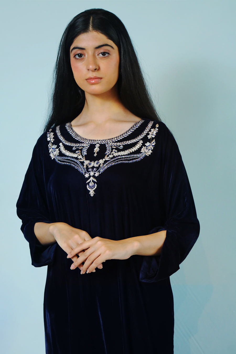 Midnight Aura Blue Kaftan
