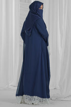 midnight blue and white abaya 3