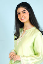 Mint Serenity Embroidered Casual Suit