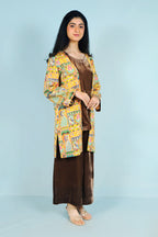 Mustard Mosaic Jacket Set