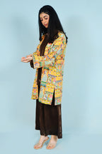 Mustard Mosaic Jacket Set