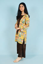 Mustard Mosaic Jacket Set