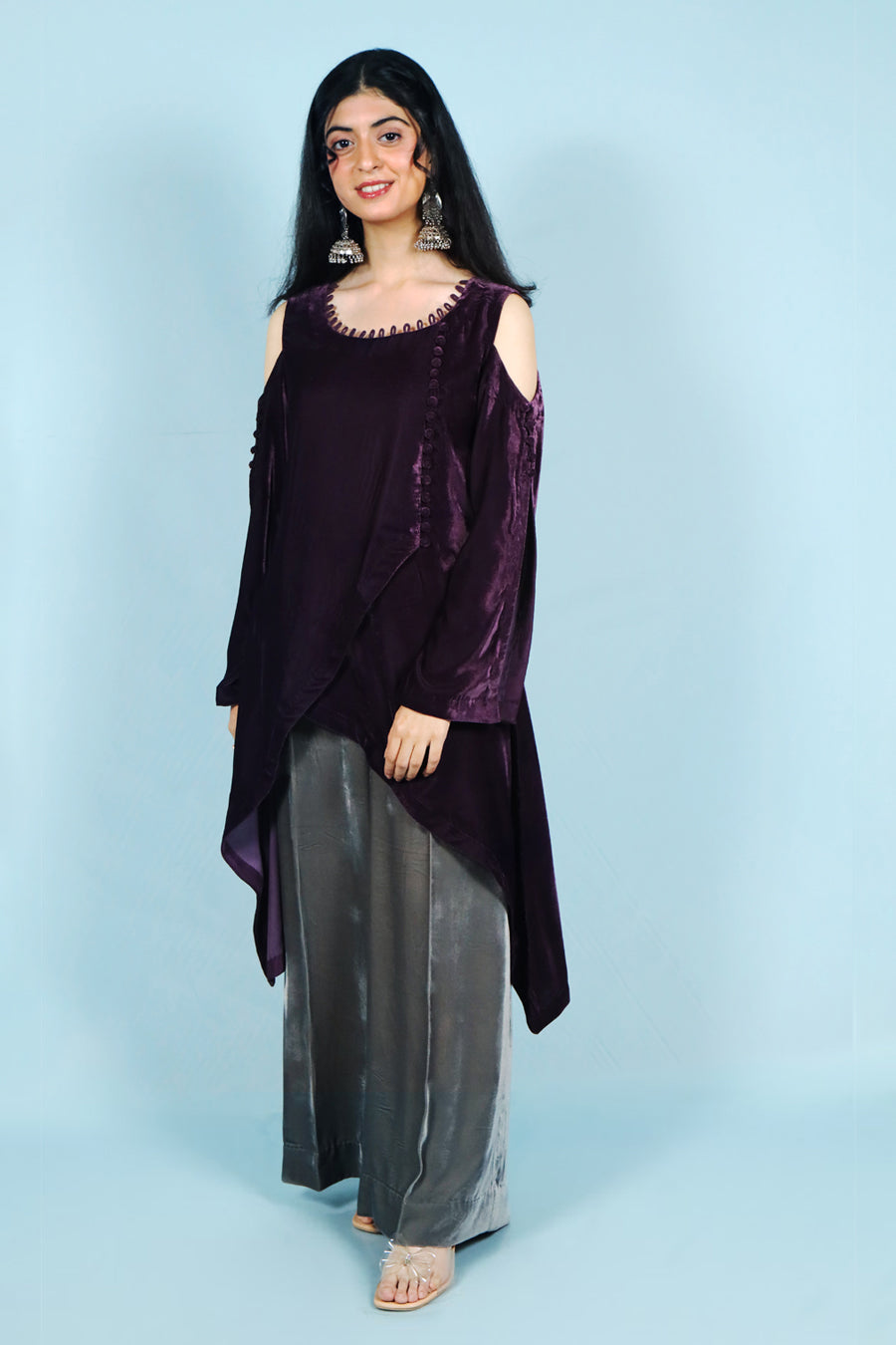 Plum Dusk Layered Kurta