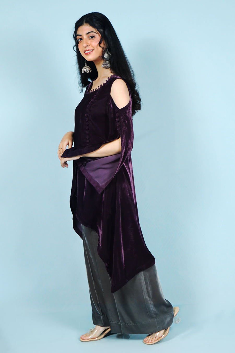 Plum Dusk Layered Kurta