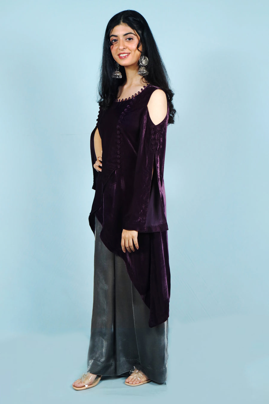 Plum Dusk Layered Kurta