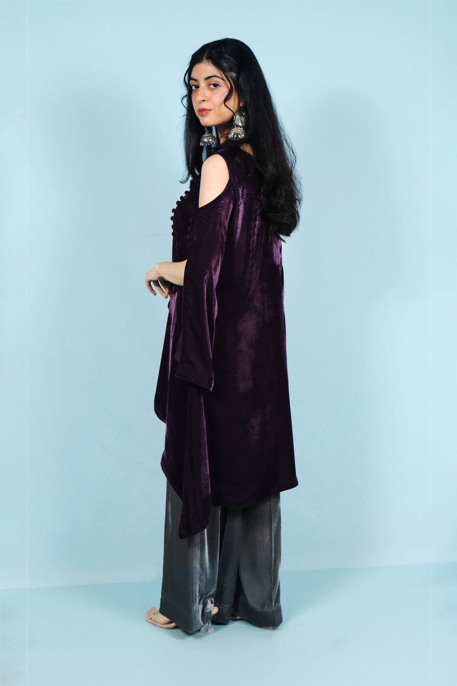 Plum Dusk Layered Kurta