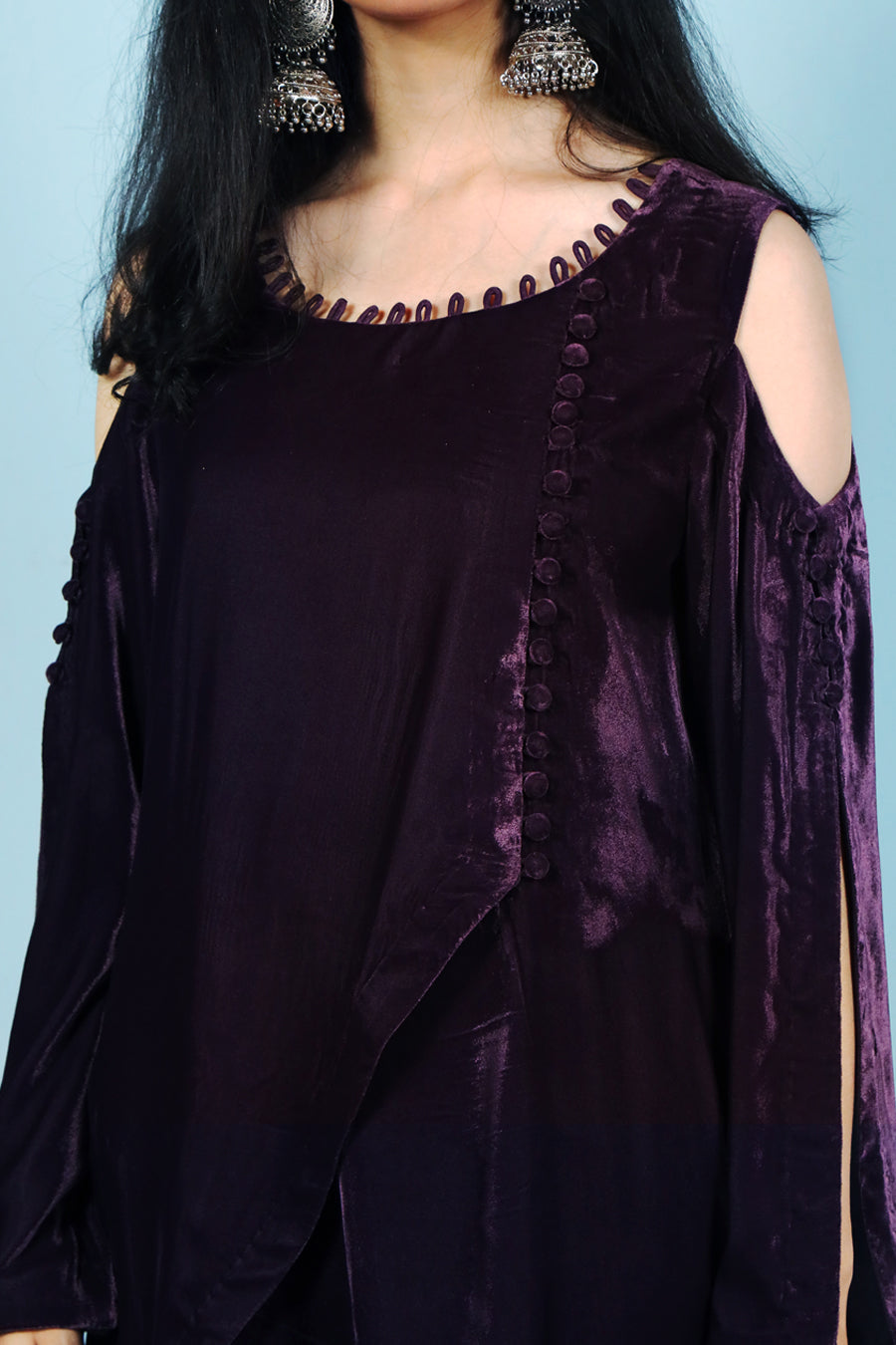 Plum Dusk Layered Kurta