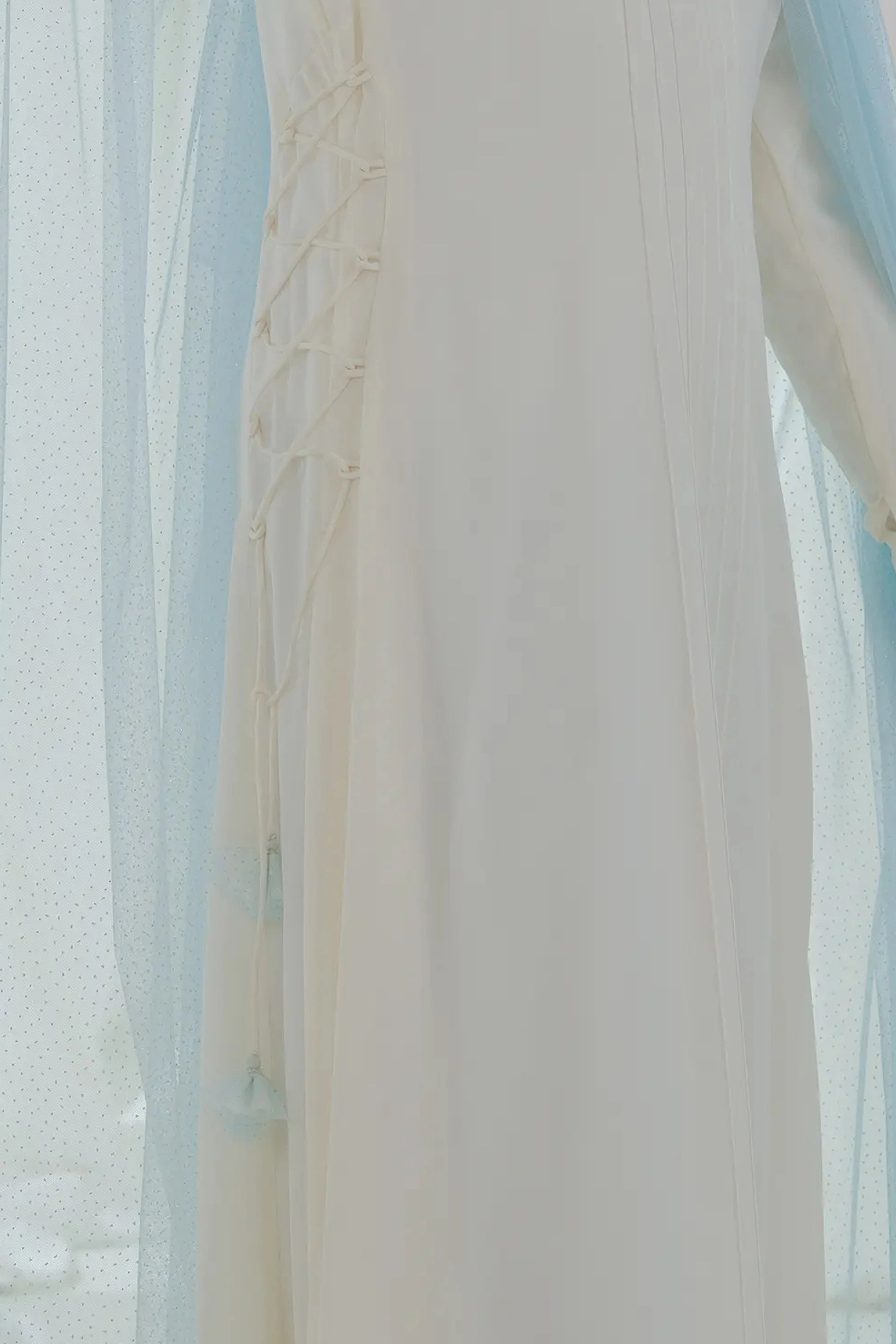 blue and white abaya for kid 6