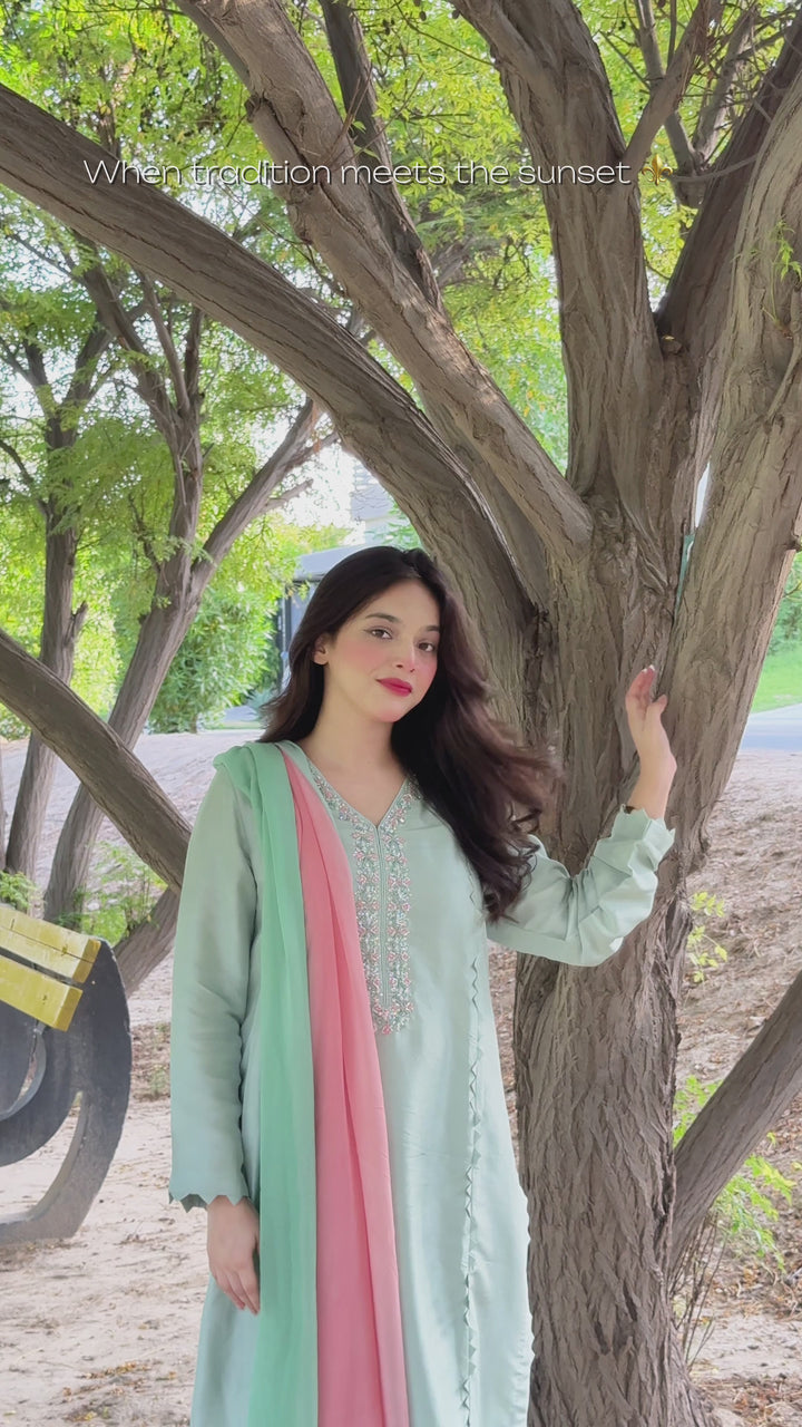 Pastel Serenity - Mint & Pink Suit