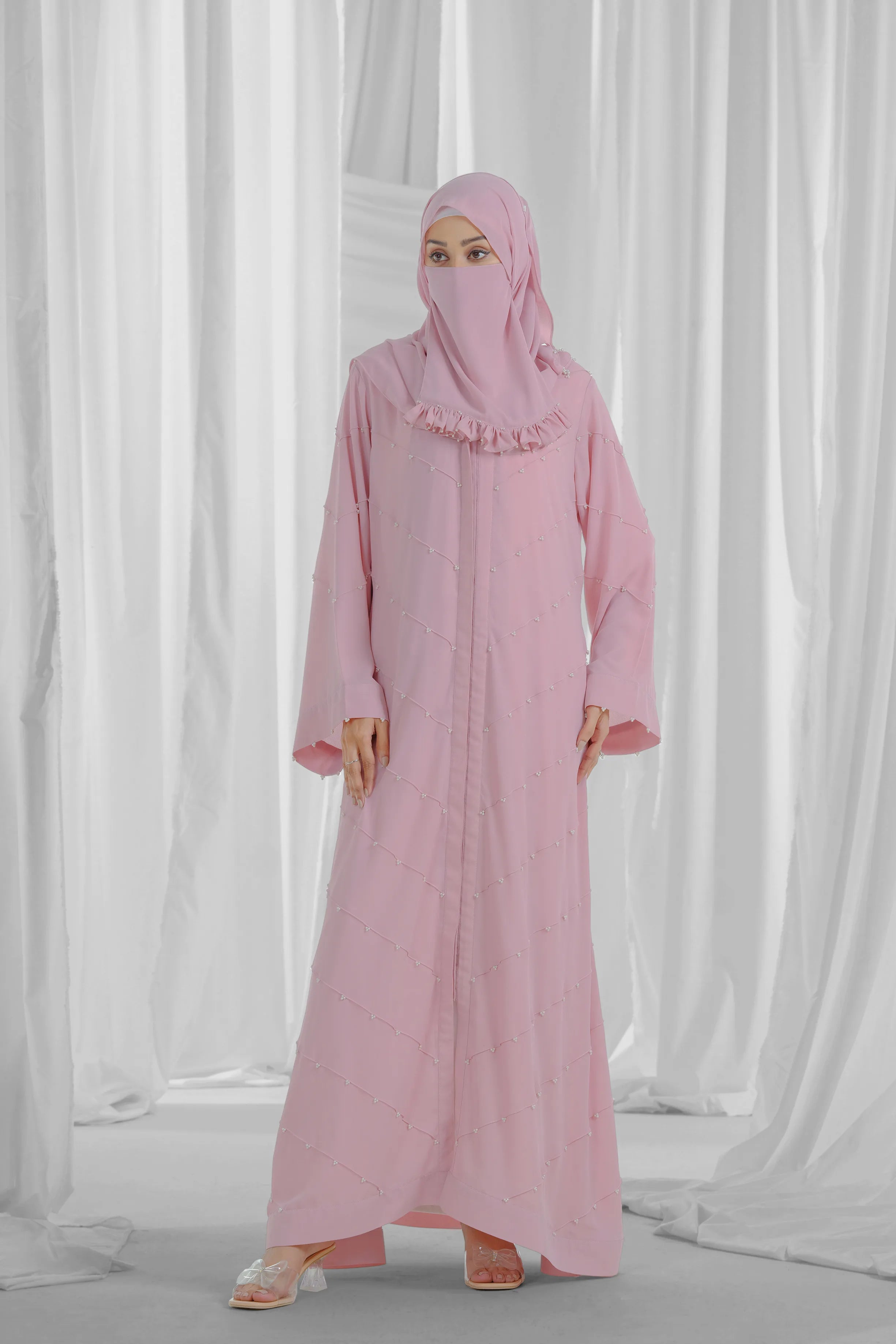 abaya with pearl 3